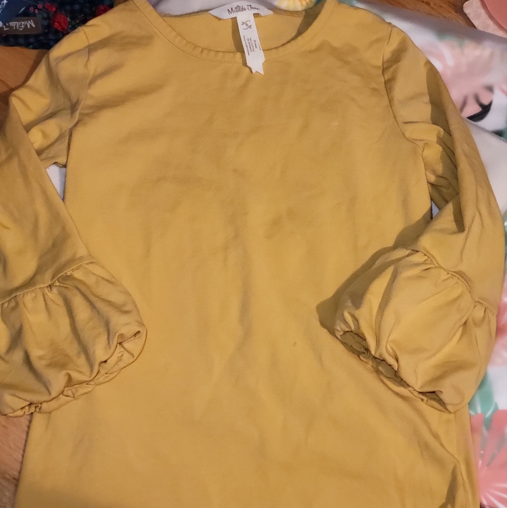 EUC Matilda Jane sz 8 Mustard Top